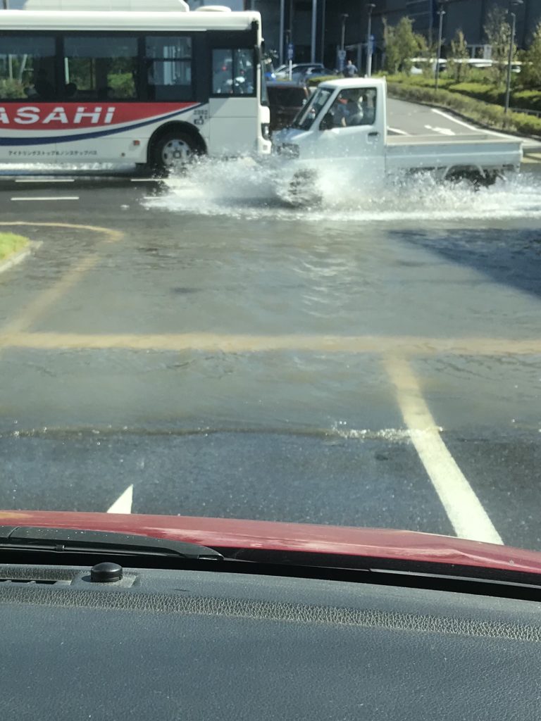 台風　冠水