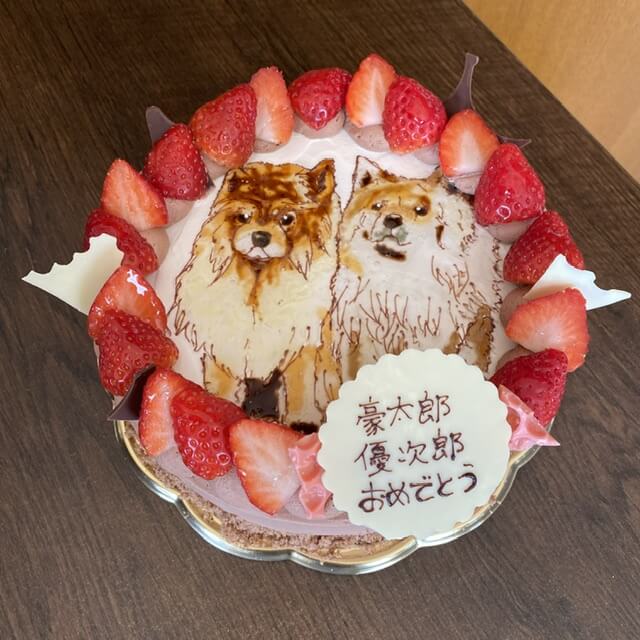 愛犬似顔絵デコレーションケーキ